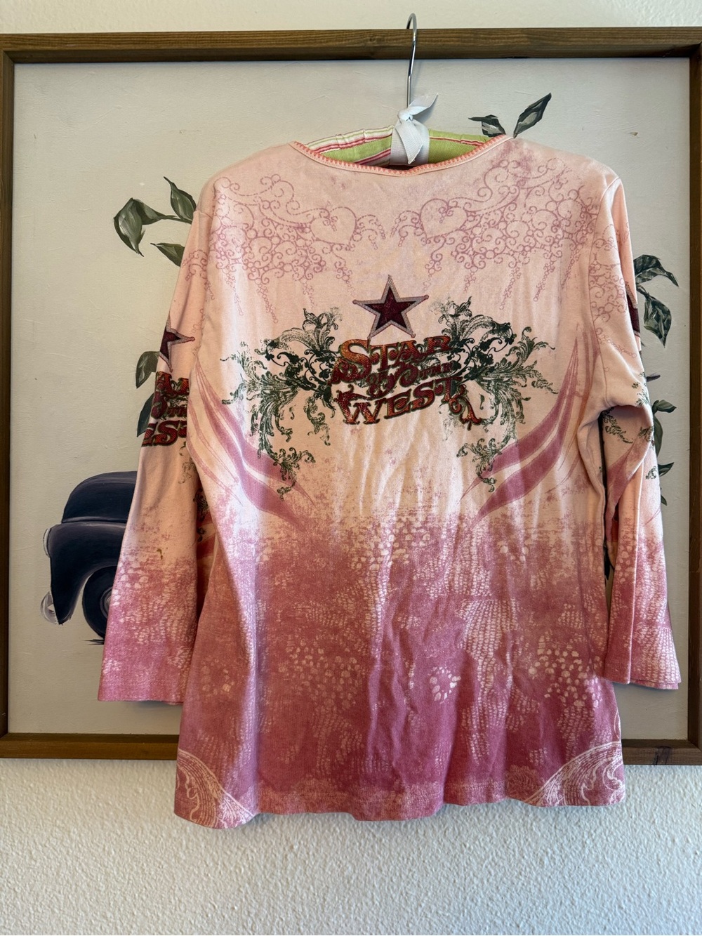 Y2K Western Rhinestone Horseshoe Tunic Katina Marie Star of the West XL - Picture 6 of 8